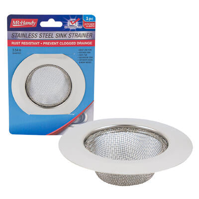 mr. handy stainless steel sink strainer - bulk -- 72 per case