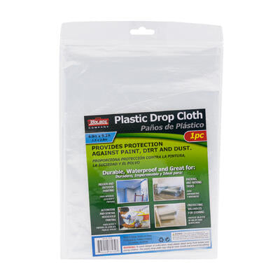 plastic drop cloth 4.9 x 9.2 -- 48 per case