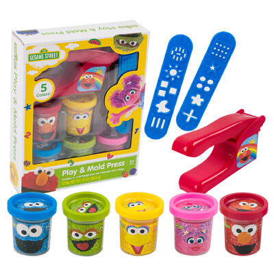 sesame street play and mold set - 8pc -  -- 8 per case