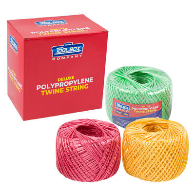 twine rope- 492ft 164yd- 3 assortments -- 48 per case