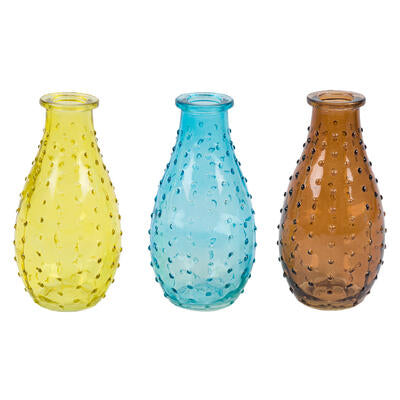 glass vase- 5 h- 3 assortments -- 24 per case