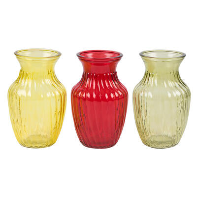 glass vase- 8 h- 3 assortments -- 12 per case