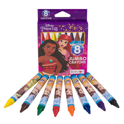 disney princess 8ct jumbo crayons -- 24 per case