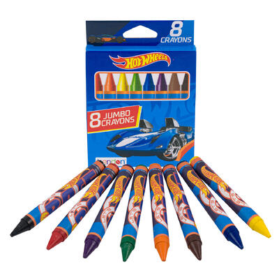 hot wheels 8ct jumbo crayons -- 24 per case
