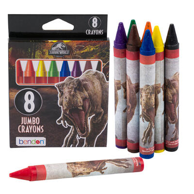 jurassic world 8ct jumbo crayons -- 24 per case