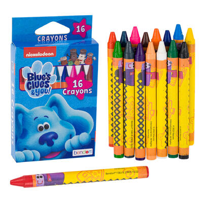 blue s clues 16ct crayons -- 24 per case