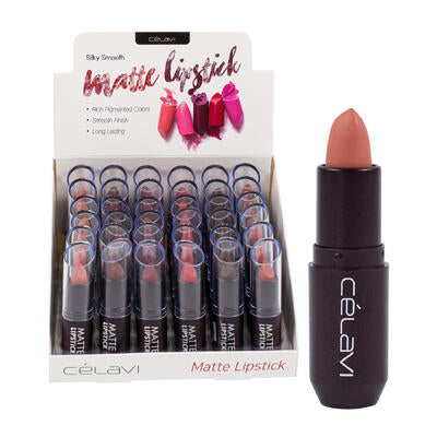 celavi matte lipstick- 6 assorted colors -- 36 per box