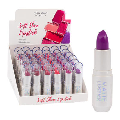 celavi shine lipstick- 6 assorted colors -- 36 per box