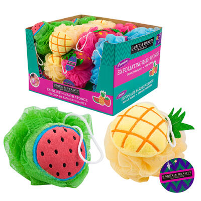 bath scrub- 4.5 - 4 assorted designs -- 72 per case