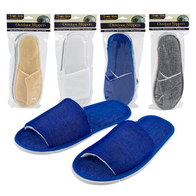 simply home outdoor slippers- 4 assortments -- 72 per case
