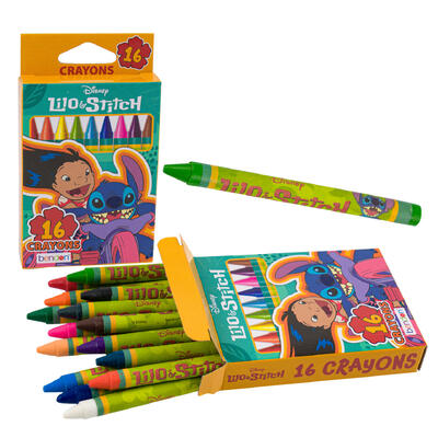 disney stitch 16ct crayons -- 24 per case
