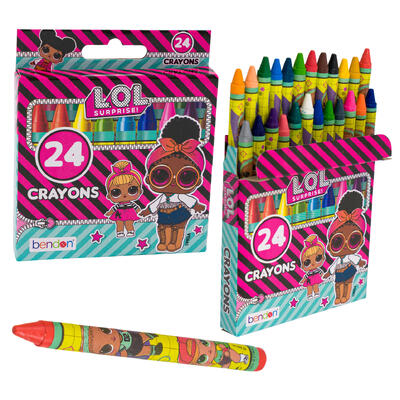 lol surprise 24ct crayons -- 24 per case