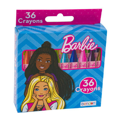 barbie 36ct crayons -- 24 per case