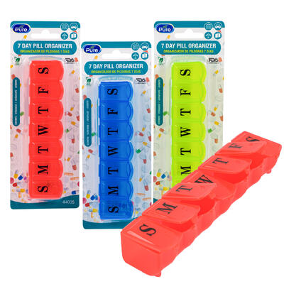 all pure 7 day pill organizer- 16 - 3 assortments -- 72 per case