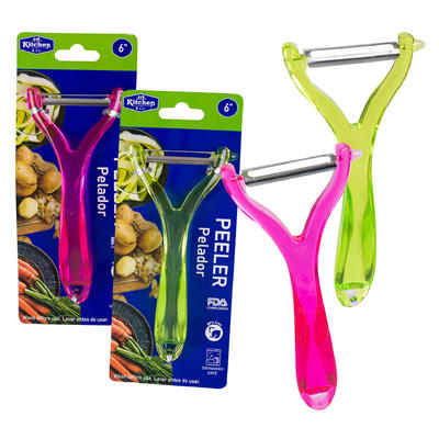 kitchen and co veggie peeler- 6 -2 assorted colors -- 48 per case
