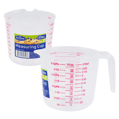 transparent measuring cup- 33oz -- 48 per case