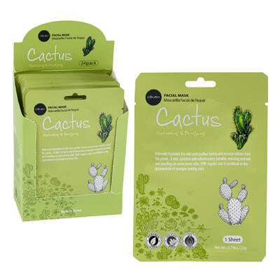 celavi 1 sheet cactus facial mask -- 72 per case