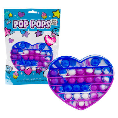 heart bubble popper toy -- 12 per case