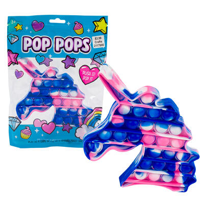 unicorn bubble popper toy -- 12 per case