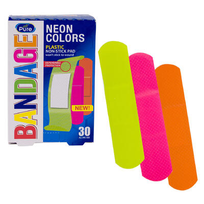 all pure 30pc neon bandages -- 48 per case
