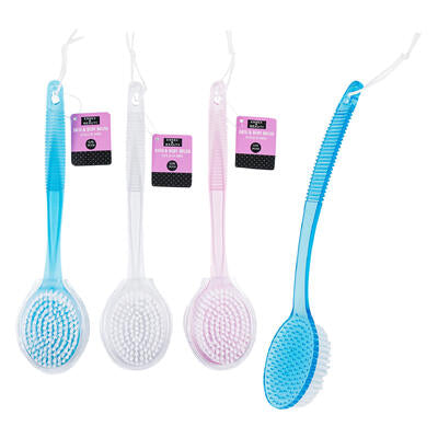 bath and body brush- 13.7 - 3 assorted colors -- 48 per case