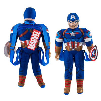 captain america plush w strap- 18 -- 6 per case