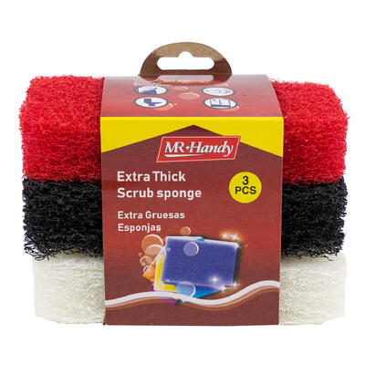 mr. handy 3pc extra thick sponge set- assorted -- 48 per case