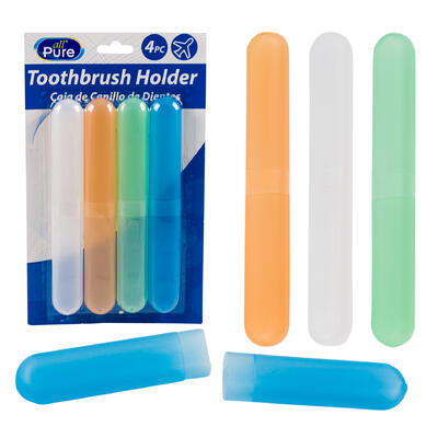 all pure 4pc toothbrush holder- 4 assorted colors -- 48 per case