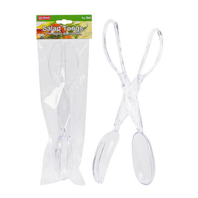 mr. handy transparent salad tongs- 11.2 -- 48 per case