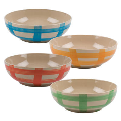 stoneware bowl- 9 - assorted colors -- 24 per case