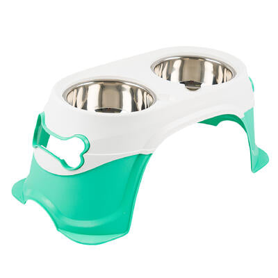 pet food feeder- 18.5 l- green and white -- 10 per case