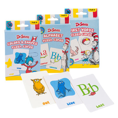 dr. seuss 36ct pre k education flash cards -- 24 per case