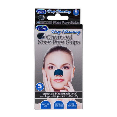 all pure 5ct charcoal nose pore strips -- 48 per case