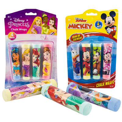 mickey and disney princess 4pk chalk- 6 x9 -- 24 per box