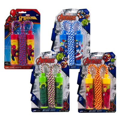 marvel superhero jump rope- 7ft- 4 assortments -- 24 per box