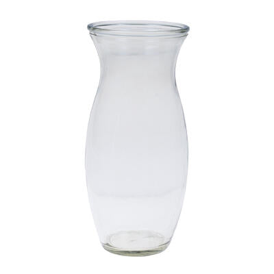 glass vase- 9 h- clear -- 12 per case