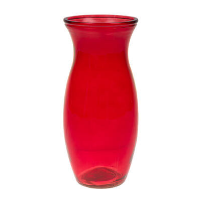 glass vase- 9 l- red -- 12 per case