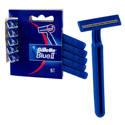 gillette 5pk blue ii razor -- 120 per case