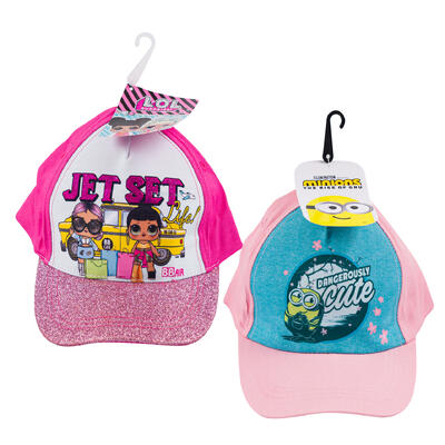 lol surprise and minions girls baseball cap -- 80 per case