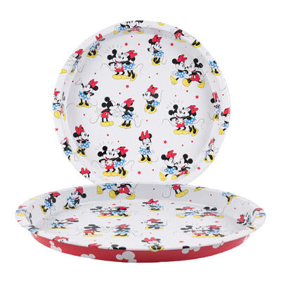 round mickey and minnie tray- 12 3 8 l -- 12 per case