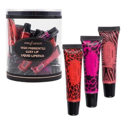 liquid animal print lipstick- assorted colors -- 24 per box