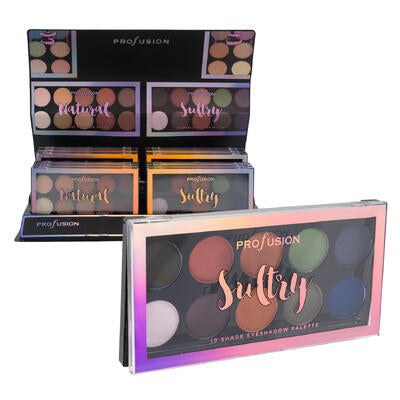 profusion eyeshadow palette- 10 shade -- 12 per case