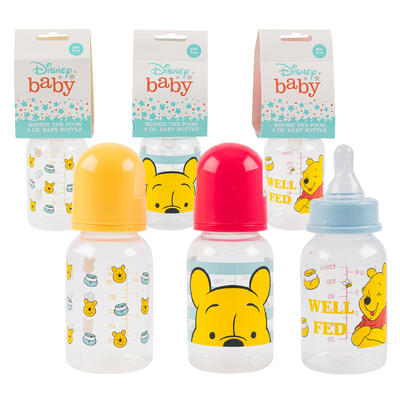 winnie the pooh baby bottle- 5oz- 3 assortments -- 36 per case