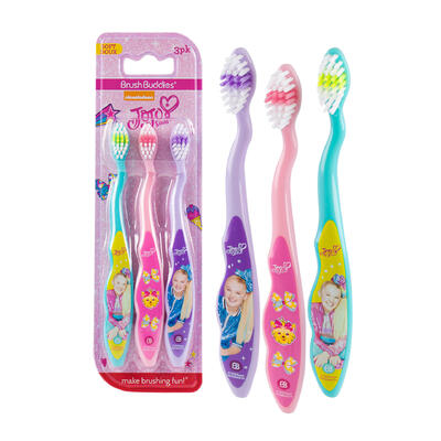 jojo siwa 3pk toothbrush -- 24 per case