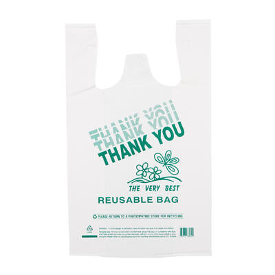200ct reusable bag- 21x13 - white and green -- 1 per case