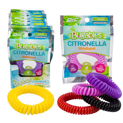 pic bugables citronella coil wristband -- 24 per case