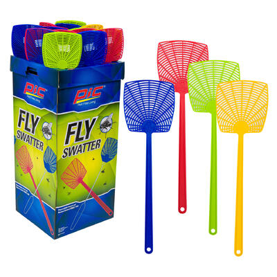 pic plastic fly swatter- 4 assortments -- 144 per case
