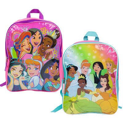 disney princess backpack- 15 - 2 assorted designs -- 12 per case