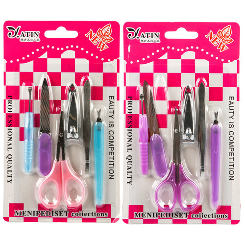 manicure set 6 pcs asst color -- 12 per box