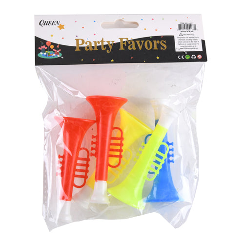 party favors toy trumpet 5ct asst color 4467 -- 12 per box